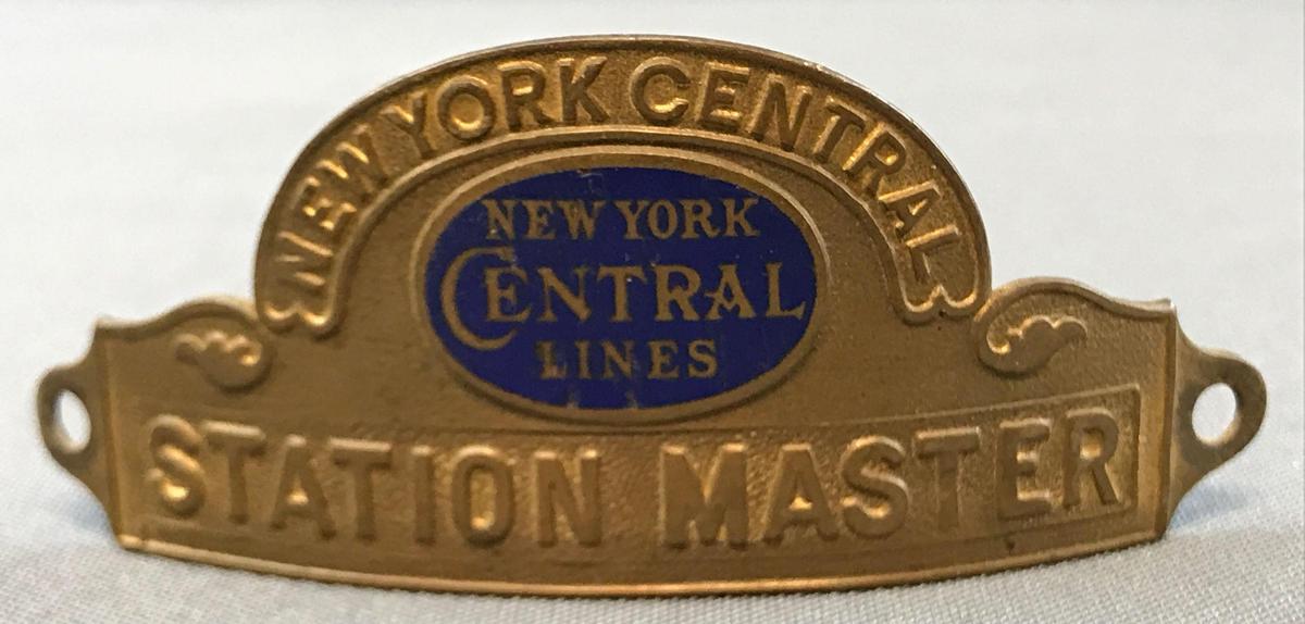 Vintage New York Central Lines station master hat badge