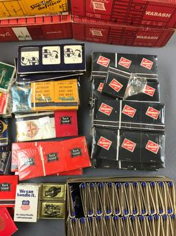 Group of Vintage railroad matchbooks