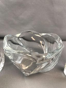 Group of 3 : Lead Crystal Vases and Bowl