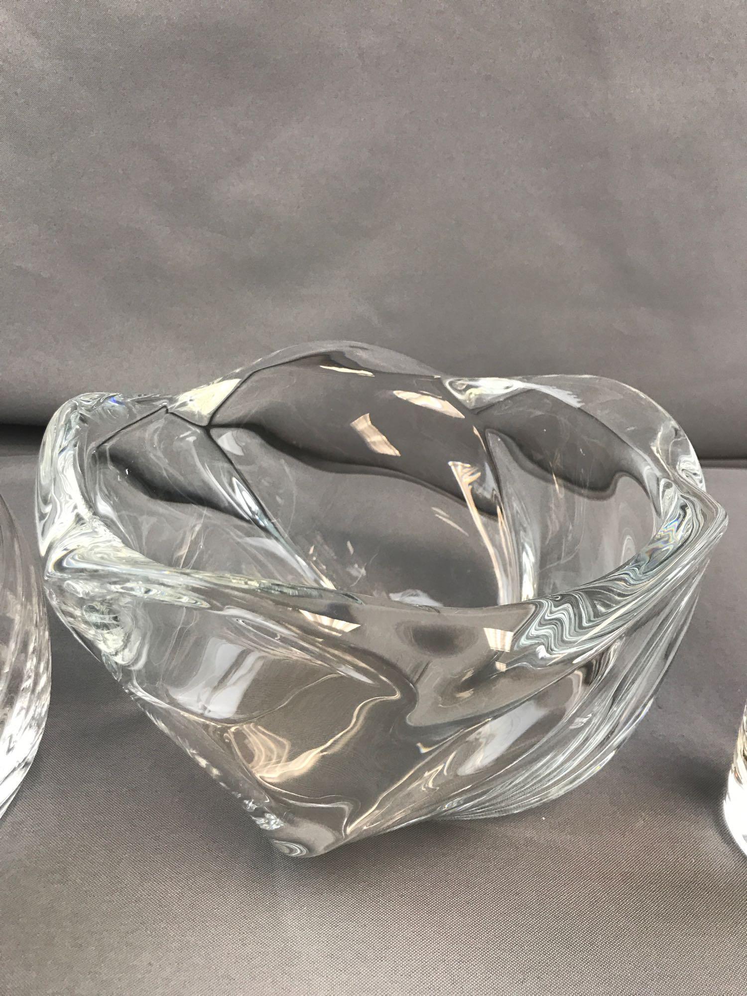 Group of 3 : Lead Crystal Vases and Bowl