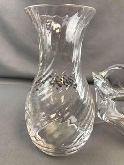 Group of 3 : Lead Crystal Vases and Bowl