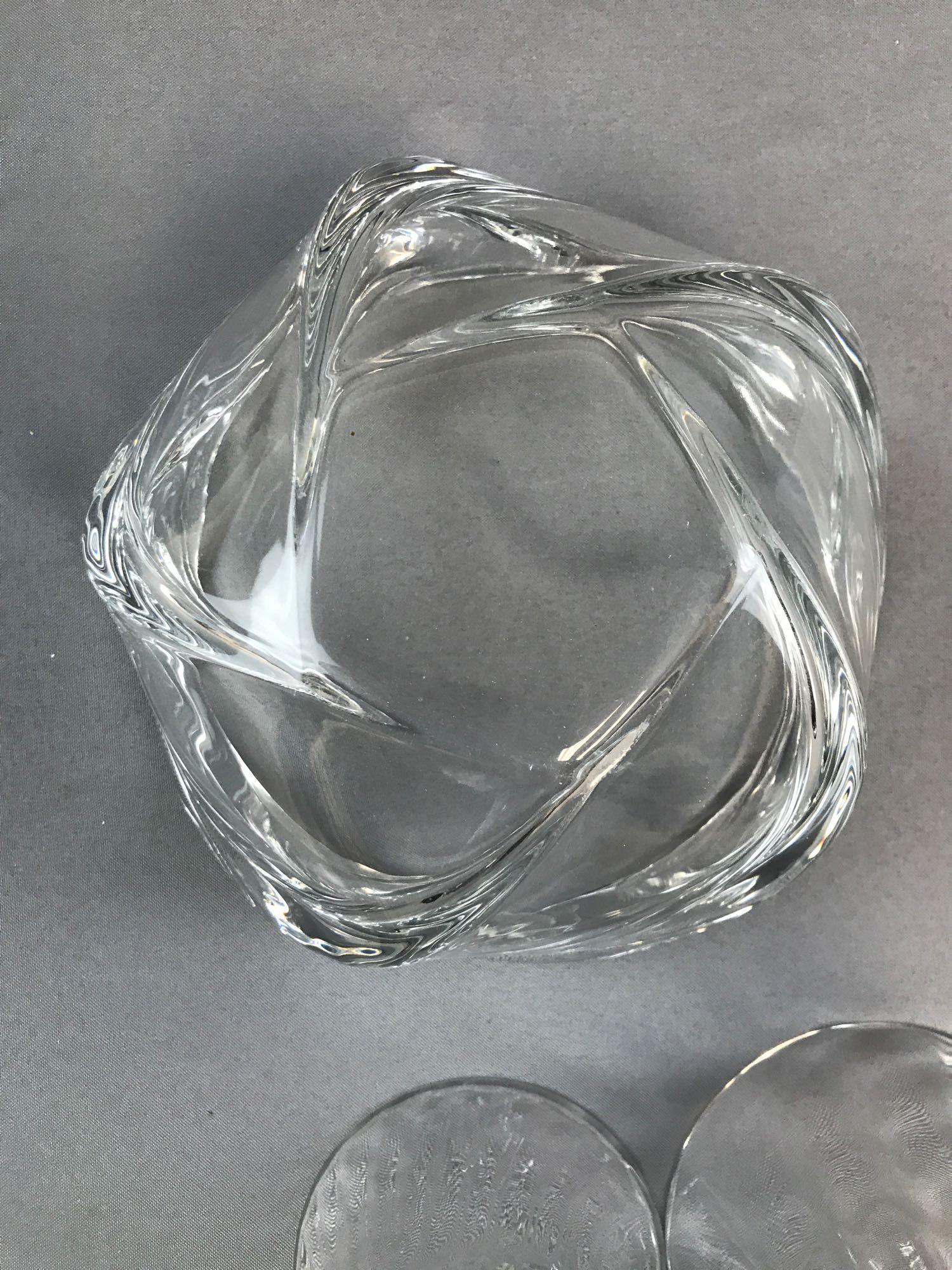 Group of 3 : Lead Crystal Vases and Bowl