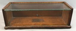 Antique Wood and Glass Display Case