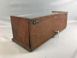 Antique Wood and Glass Display Case