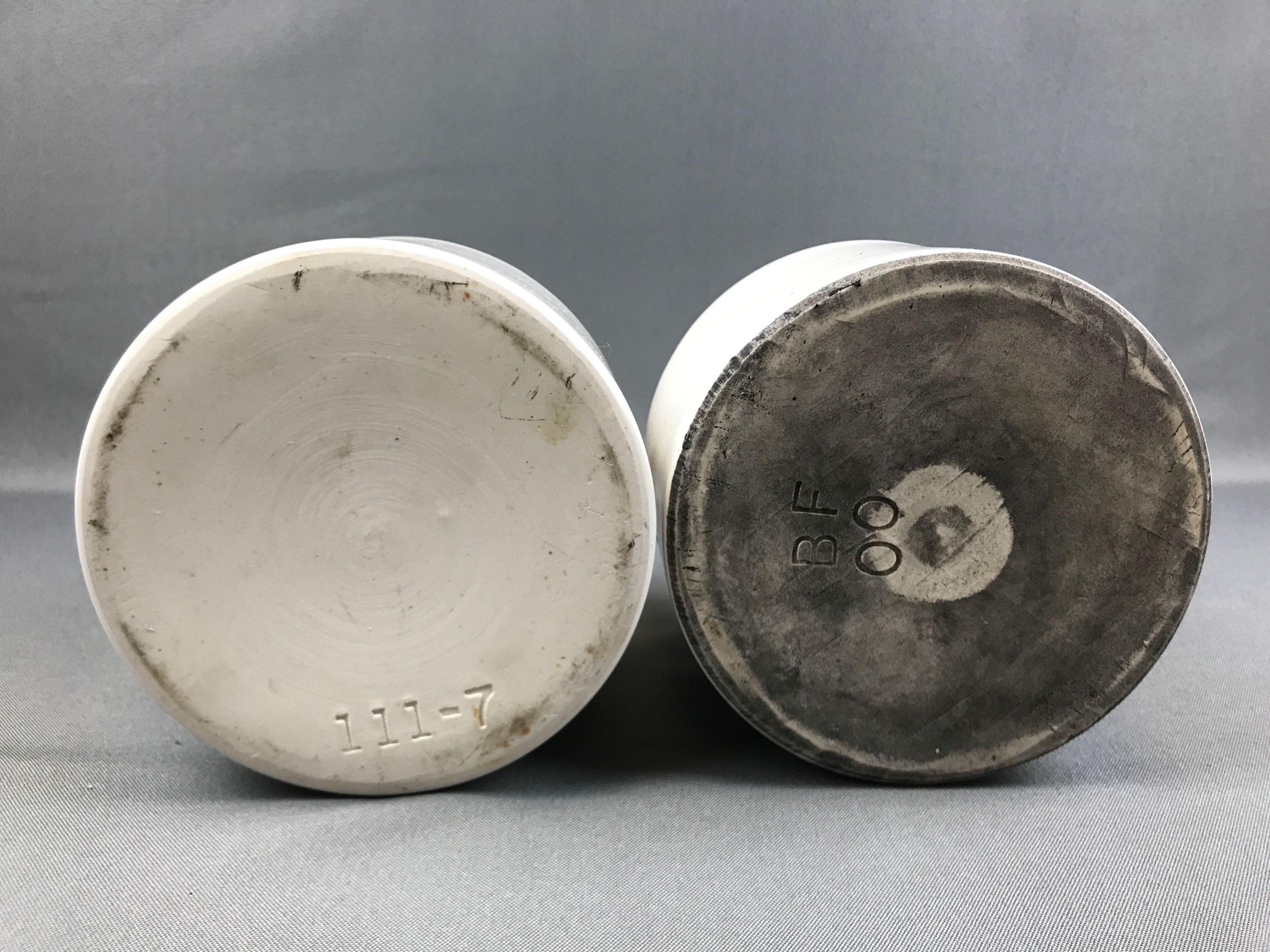 Group of 3 : Vintage Ball Mill Jars w/ Locking Tops
