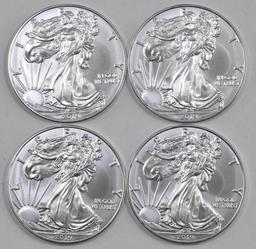 Group of (4) 2019 American Silver Eagle 1oz.