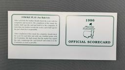 Jack Nicklaus signed 1986 Masters scorecard