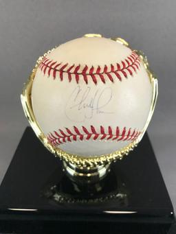 Charles Johnson Signed Baseball