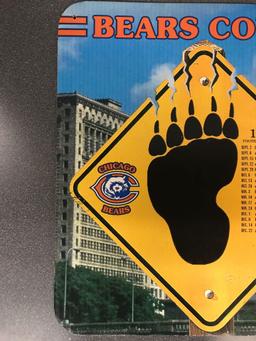 1996 Chicago Bears heavy cardboard schedule