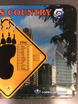 1996 Chicago Bears heavy cardboard schedule