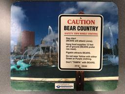 1996 Chicago Bears heavy cardboard schedule