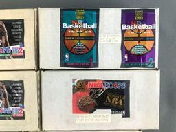 Group of 6 boxes assorted NBA trading cards