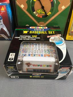 Group of 11 pieces assorted MLB card sets, game