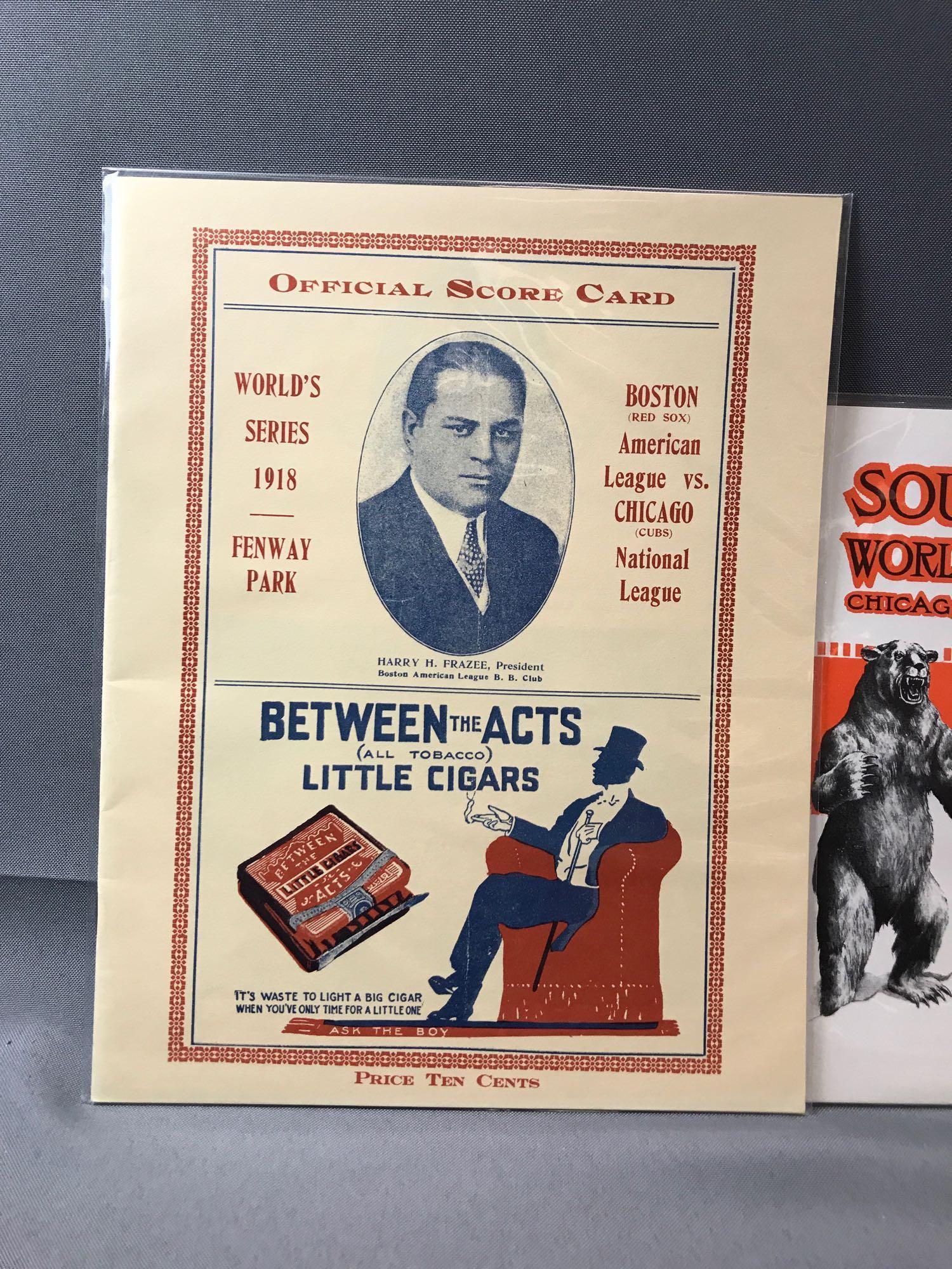 Lot of 5 Chicago Cubs Early 1900s Reprint Programs