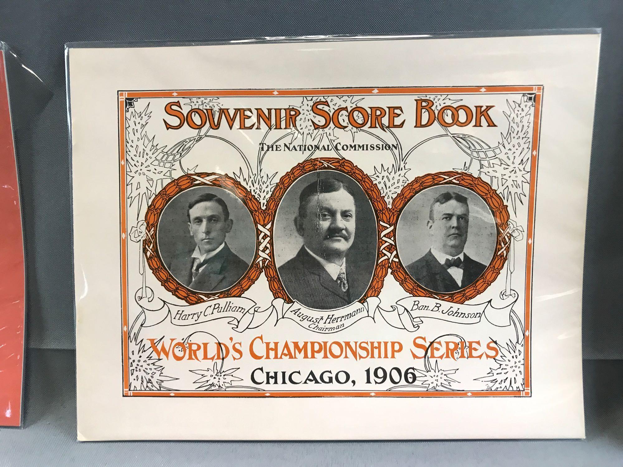 Lot of 5 Chicago Cubs Early 1900s Reprint Programs