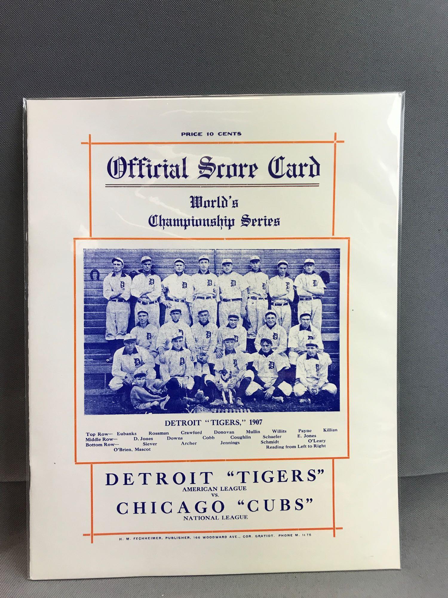 Lot of 5 Chicago Cubs Early 1900s Reprint Programs