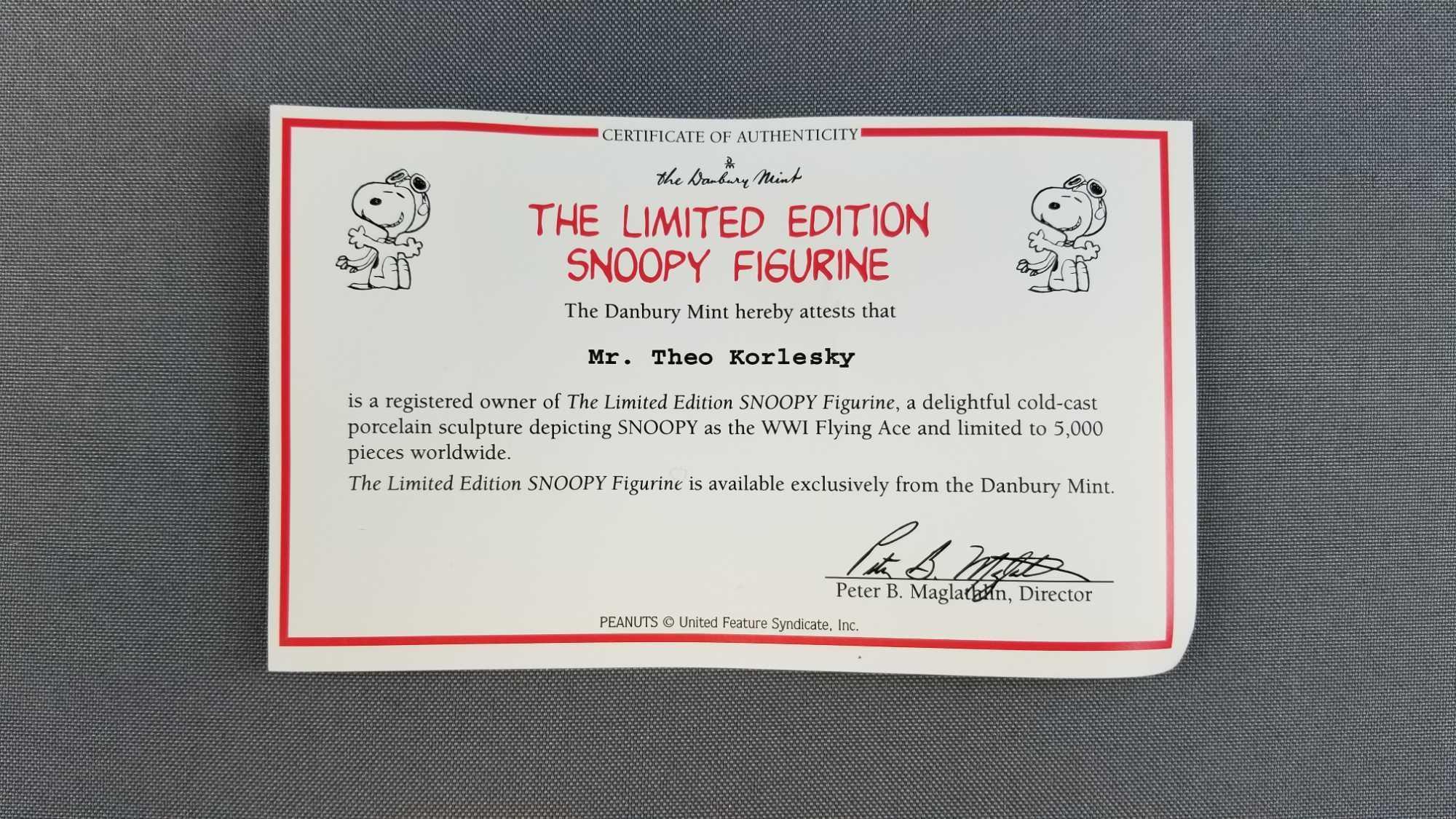 Snoopy, The WWI Flying Ace by Danbury Mint