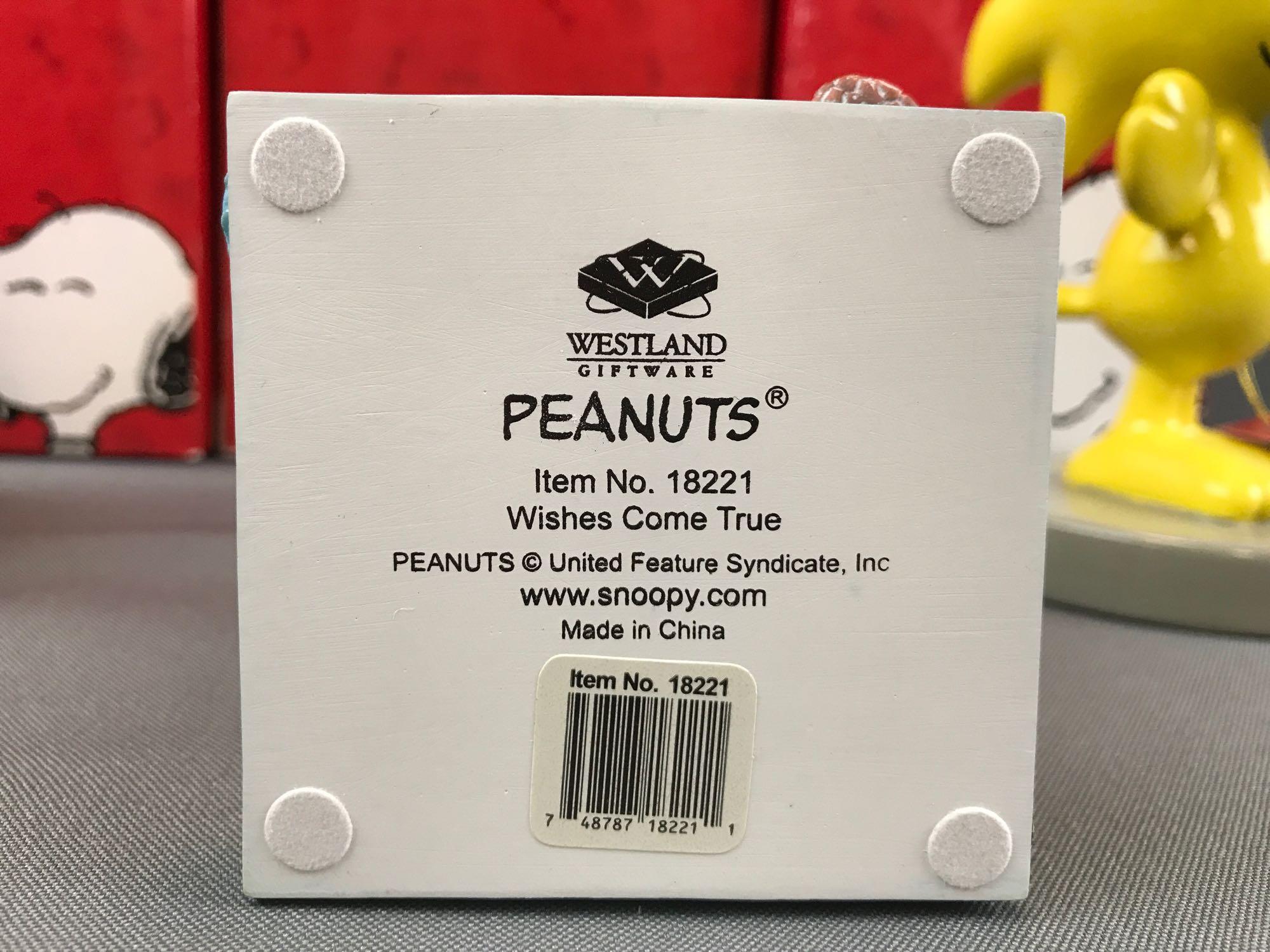 Group of 3 Westland Giftware Peanuts Collection figurines in original packaging