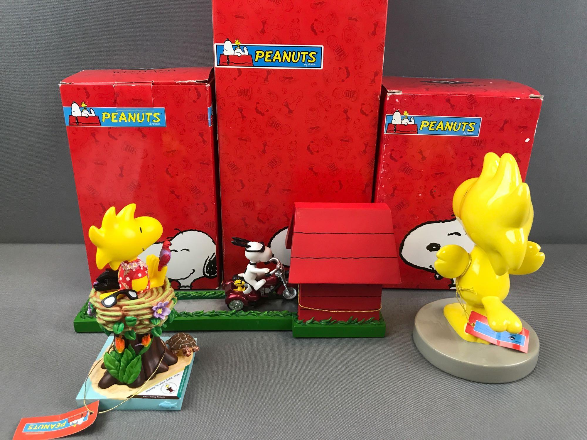 Group of 3 Westland Giftware Peanuts Collection figurines in original packaging