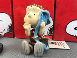 Group of 7 Westland Giftware Peanuts Collection figurines in original packaging
