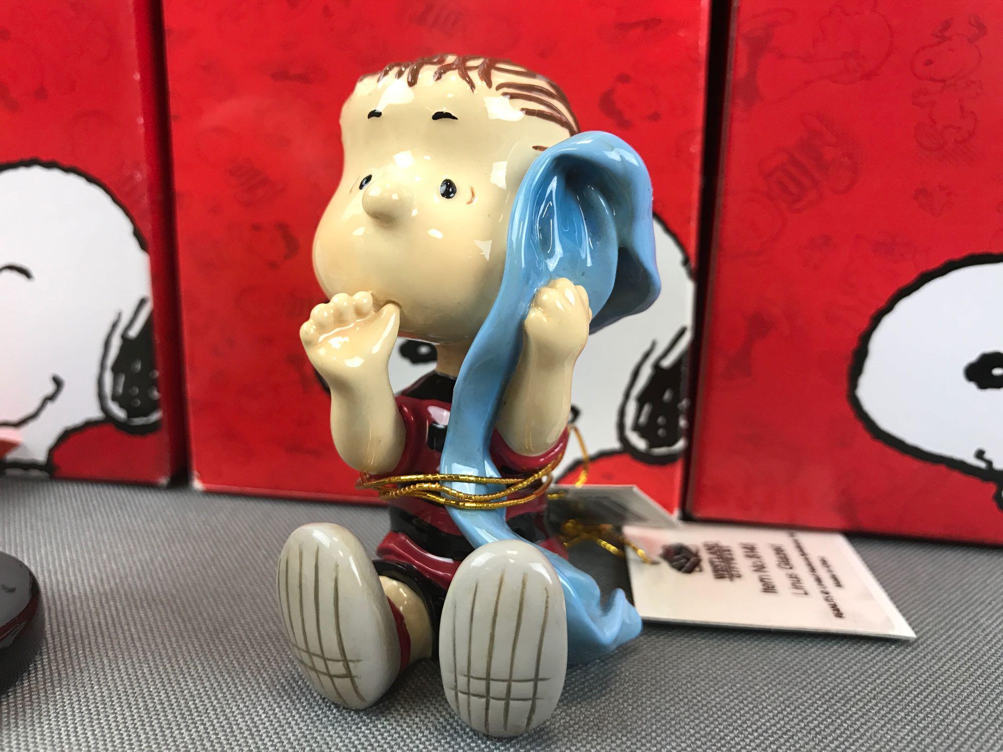 Group of 7 Westland Giftware Peanuts Collection figurines in original packaging
