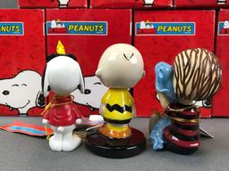 Group of 7 Westland Giftware Peanuts Collection figurines in original packaging