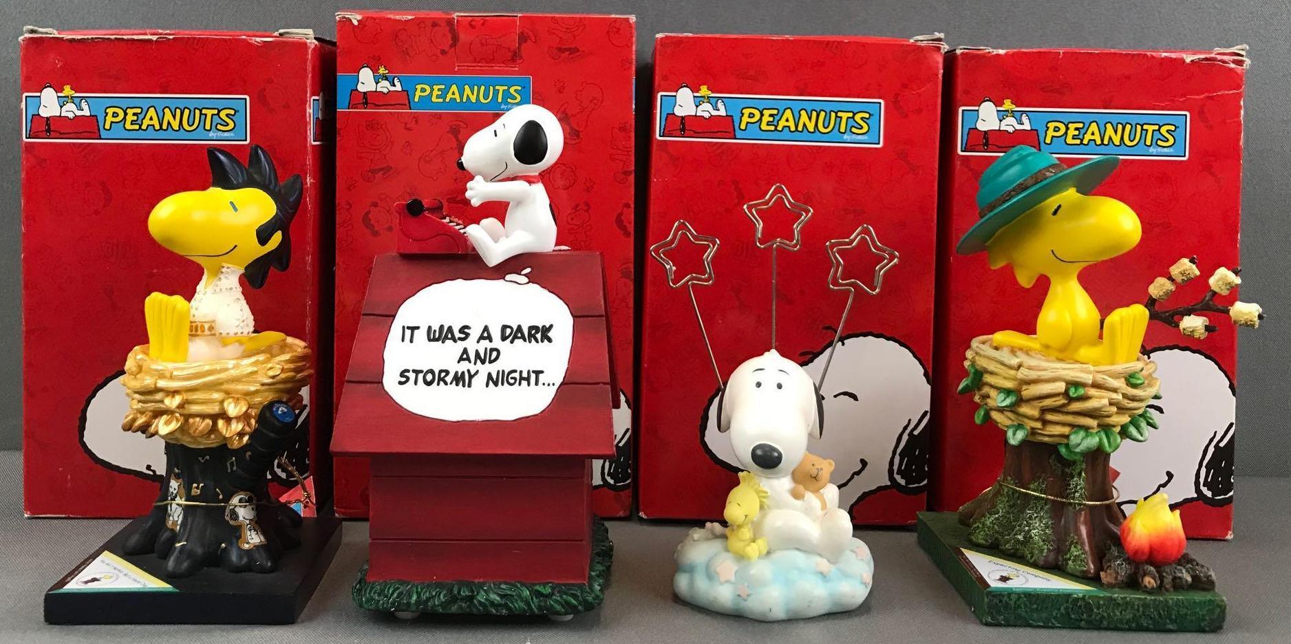 Group of 4 Westland Giftware Peanuts Collection figurines in original packaging