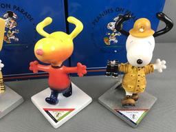 Group of 5 Westland Giftware Peanuts on Parade Snoopy Figurines in original packaging