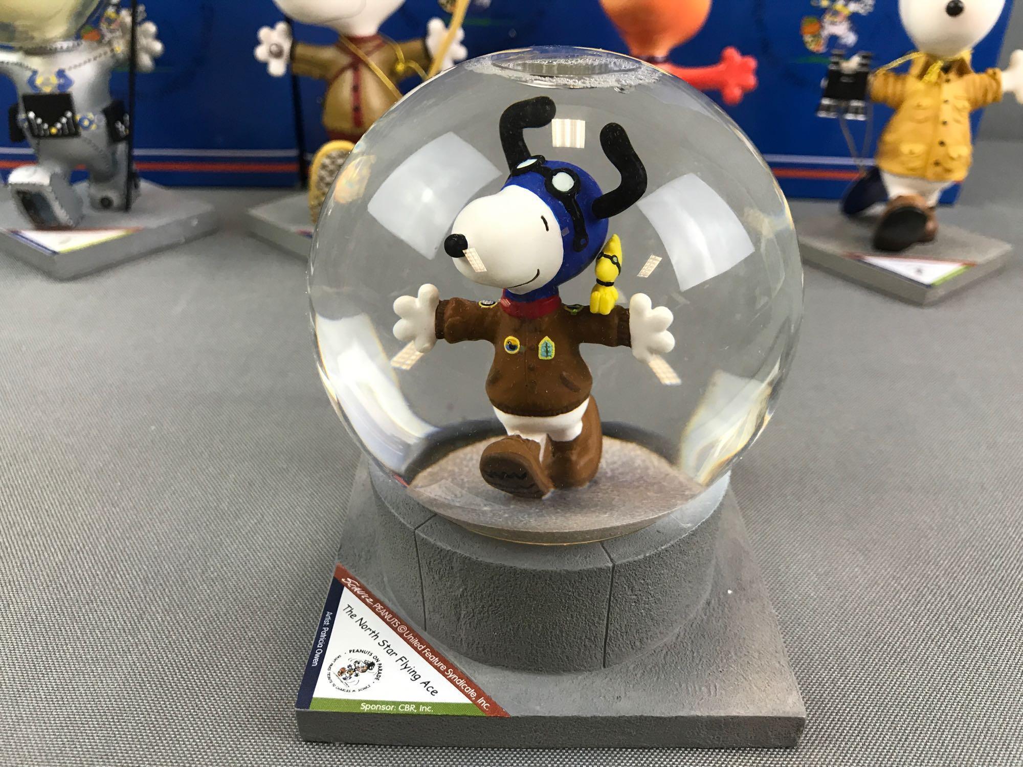 Group of 5 Westland Giftware Peanuts on Parade Snoopy Figurines in original packaging