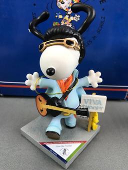 Group of 5 Westland Giftware Peanuts on Parade Snoopy figurines in original packaging