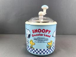 Vintage Donvier Land Snoopy Ice Cream Maker in original packaging-blue