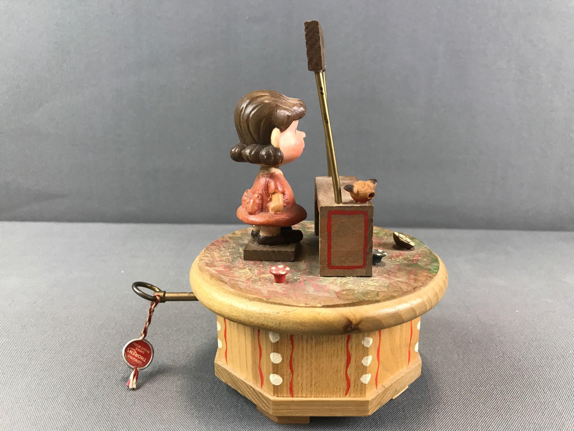 Vintage Anri/Thorens Swiss Movement Peanuts Lucy Music Box