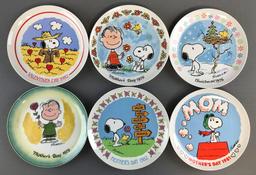 Group of 6 Schmid Peanuts porcelain collector plates