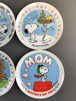 Group of 6 Schmid Peanuts porcelain collector plates
