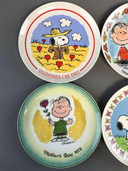 Group of 6 Schmid Peanuts porcelain collector plates