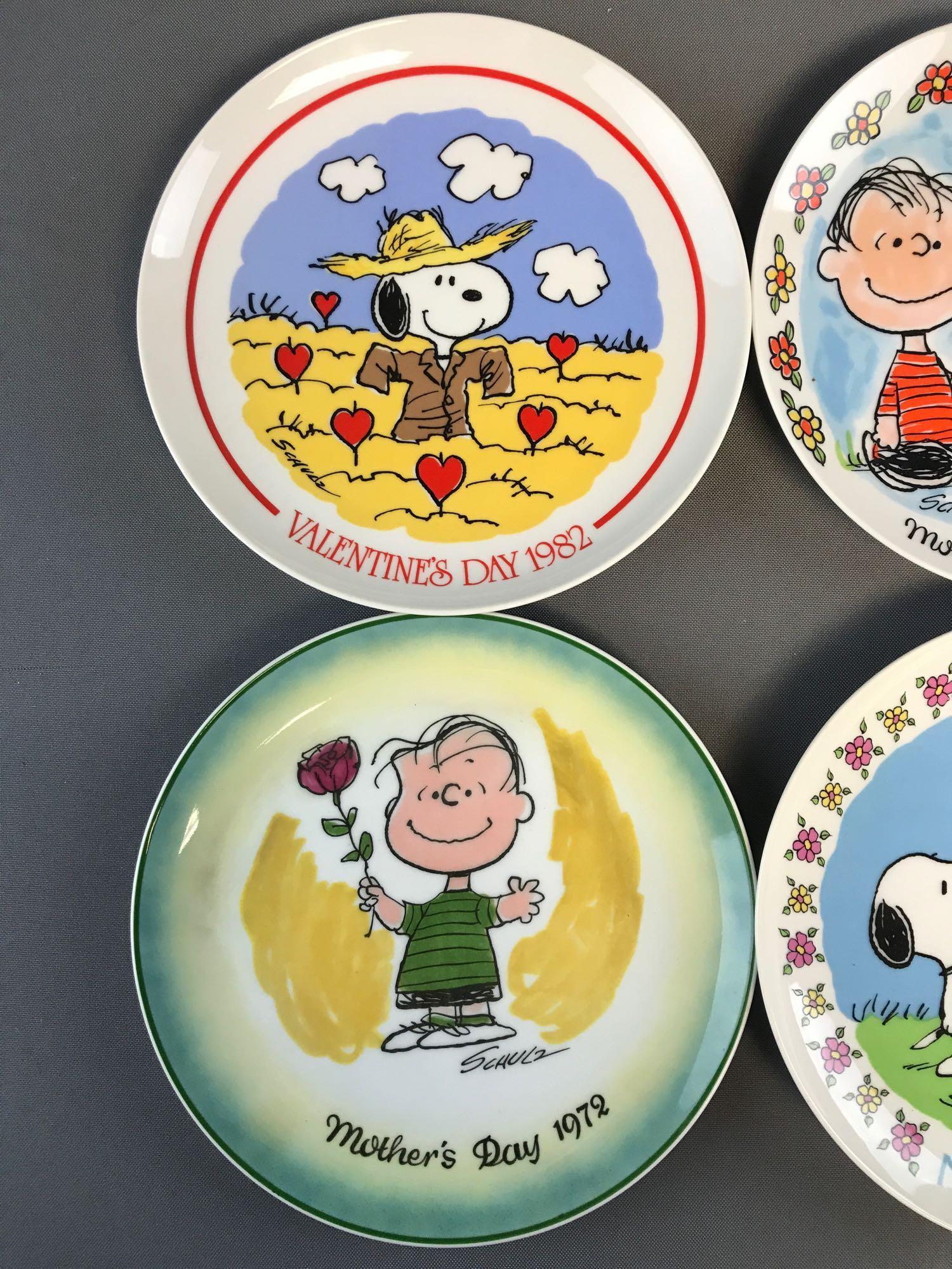 Group of 6 Schmid Peanuts porcelain collector plates