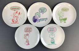 Group of 5 Peanuts collector plates