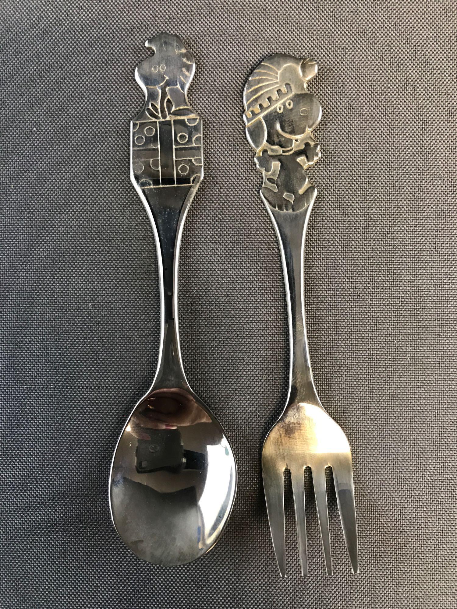 Silver plated by Godinger Snoopy 4-piece Childs Feeding Set in original box