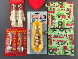 Group of 14 assorted Peanuts kitchen items and more