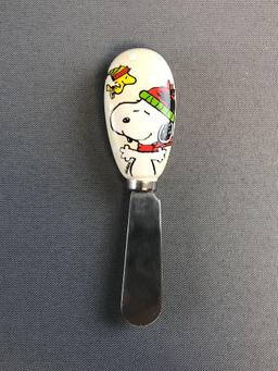 Peanuts Christmas Plate and Cheese Knife