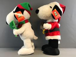 Peanuts Group of 2 Plush Christmas Greeters