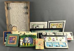 Peanuts Group of 10 Plus Framed Art