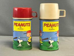 Peanuts Group of 2 Vintage Thermos