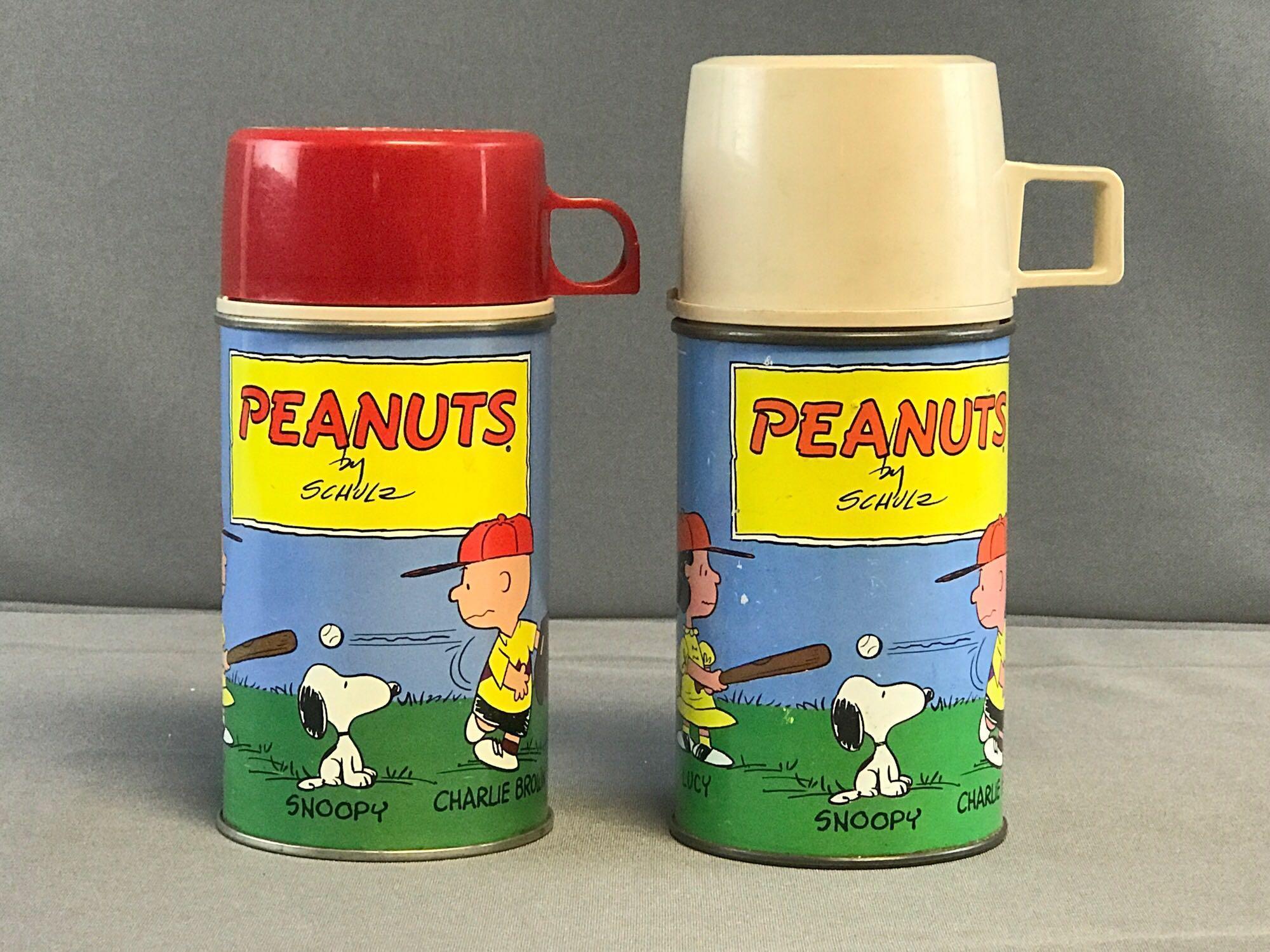 Peanuts Group of 2 Vintage Thermos