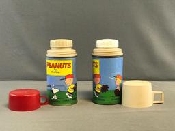 Peanuts Group of 2 Vintage Thermos