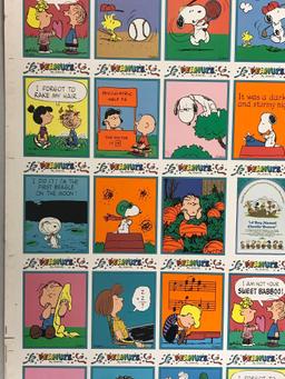 Peanuts Uncut Sheet of Trading Cards