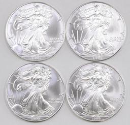 Group of (4) 1999 American Silver Eagle 1oz