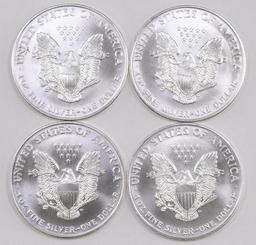 Group of (4) 1999 American Silver Eagle 1oz