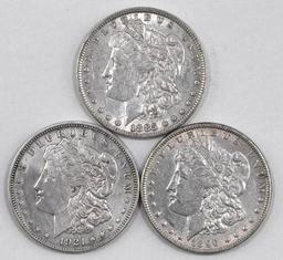 Group of (3) Morgan Silver Dollars