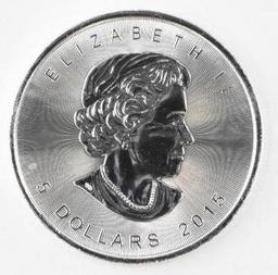 2015 Canada $5 Maple Leaf 1oz. .9999 Fine Silver